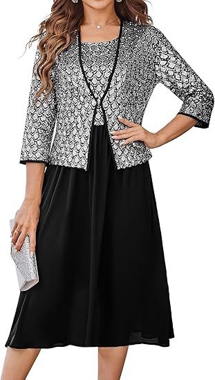 GRACE KARIN 2025 Mother of The Bride Dresses Wedding Guest Party Dress Two Piece Dress